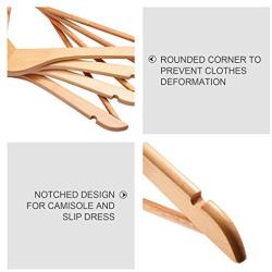 HOUSE DAY Wooden Hanger 20 Pack Wooden Suit Hanger Wooden Clothes Hanger Natural Smooth Finish Wooden Coat Hanger Premium Wooden Hangers for Clothes Dress Suit
