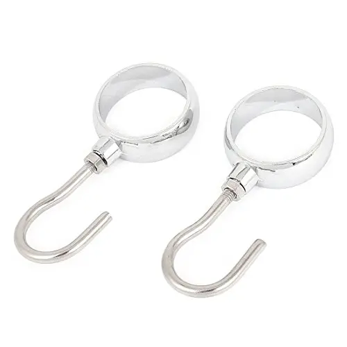 uxcell Wardrobe Bathroom Clothes Hanging Tube Rod Hooks Hangers 90mm Long 2pcs uxcell Wardrobe Bathroom Clothes Hanging Tube Rod Hooks Hangers 90mm Long 2pcs