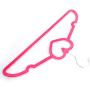 10 Set Flocked Non-Slip Flocking Huggable Hangers Clothes Hangers Suit/Shirt/Pants Bulk Hangers (Heart, Rose Red)