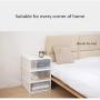 Decdeal Stackable Clear Clothes Drawer Transparent Plastic Organizer Storage Boxes Thickened Cabinet Closet Cases