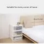 Decdeal Stackable Clear Clothes Drawer Transparent Plastic Organizer Storage Boxes Thickened Cabinet Closet Cases