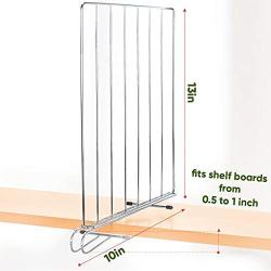 MOVI Tall Shelf Dividers for Clothes | Wood Shelves | Scratch-Free (8-Pack) + Bonus Space Saving Hangers (4-Pack) for Closets, Bathroom, Kitchen | Improved Design