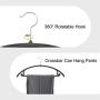 HOUSE DAY Premium Velvet Hangers - 50 Pack No Shoulder Bumps Suit Hangers with Chrome Hooks,Non Slip Space Saving Clothes Hangers,Heavyduty,Rounded Hangers for Coat,Jackets,Pants,Shirts,Black