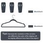 Trgowaul Velvet Hangers Clips, 20 pc Pants Hangers Velvet Clips, Strong Finger Clips Perfect for Thin Velvet Hangers (Modern Gray)