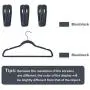 Trgowaul Velvet Hangers Clips, 20 pc Pants Hangers Velvet Clips, Strong Finger Clips Perfect for Thin Velvet Hangers (Modern Gray)