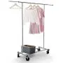 Simple Trending Clothing Garment Rack with Wheels, Extendable & Collapsible, Capacity 150 lbs, Chrome Simple Trending Clothing Garment Rack with Wheels, Extendable & Collapsible, Capacity 150 lbs, Chrome