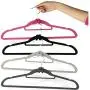 20PC Random Color Clothes Hanger ABS Closet Organizer Pile Coating Mini Flocking Coat Hooks Closet Organizer Clothes Hanger