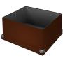 Pop n’ Store Decorative Storage Boxes with Lid, Collapsible and Stackable, Medium Square Box, Interior Size (9.75”x9.75”x5.75”), Brown