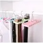 5PC Random Color Closet Storage Rack Tie Belt Scarf Organizer Space Saver Rotating Hanger Holder Plastic Cloth Hangers Hanger ForClothes
