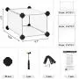 SONGMICS Shoe Rack, Space Saving 32-Pair Plastic Shoe Units, Cabinet Storage Organizer, Ideal for Entryway Hallway Bathroom Living Room, 35.8 L x 14.2 W x 54.7 H Inches, White ULPC48S