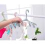 Yuqianjin 5-Pack Hangers, 16.9 Inch, with Adjustable Clips, Non-Slip, Space Saving Clothes Hangers, for Pants, Panties, Underwear, Clothes (Color : Green)