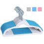 Finnhomy Extra Strong 30 Pack Plastic Hangers for Baby and Kids, Durable Children Clothes Hangers with Non-Slip Pads, Great for Any Baby Clothes, Blue