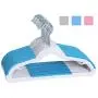 Finnhomy Extra Strong 30 Pack Plastic Hangers for Baby and Kids, Durable Children Clothes Hangers with Non-Slip Pads, Great for Any Baby Clothes, Blue