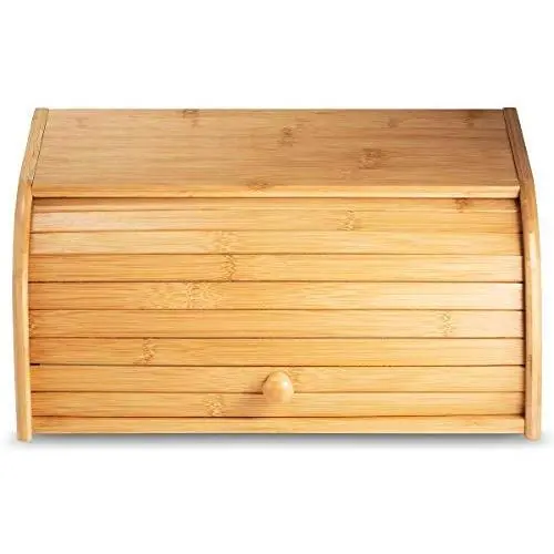 Klee Large Bamboo Bread Box, Roll Top, Fully Assembled Klee Large Bamboo Bread Box, Roll Top, Fully Assembled
