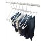 White Plastic Clothes Hangers | The Best Choice Everyday Standard Suit Clothe Hanger Target Set | Bulk Beauty Closet Room Pack | Adult Clothing Drying Rack Dress Form Shirt Coat Hangers with J Hooks