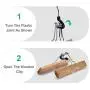 HOUSE DAY Wooden Pants Hangers 10 Pack Non Slip Wood Skirt Hangers Wood Jeans/Slack Hanger with 360° Swivel Hook - Pants Clip Hangers for Skirts, Slacks - Clamp Hangers