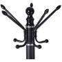 HSada Coat Rack Free Standing - Metal Coat Rack Hat Hanger with Round Base for Clothes,Scarves,Handbags,Umbrella - Super Easy Assembly NO Tools Required - Ship from US(12 Hooks,Black)