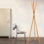 Coat Rack Hanger Clothes Hook Hanging Clothes Rack, Wood Color, 50cm50cm195cm Haiming (Color : Wood Color)
