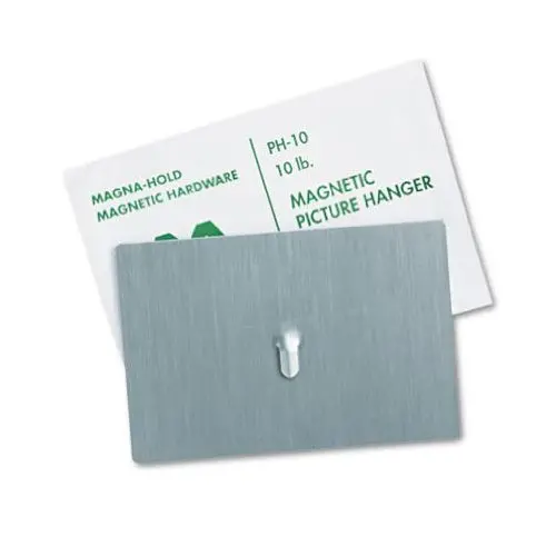Magna Visual Magnetic Picture Hanger, Steel Hook, 4 x 6 Inches, 10 lb Capacity, Satin Steel Finish (PH-10) Magna Visual Magnetic Picture Hanger, Steel Hook, 4 x 6 Inches, 10 lb Capacity, Satin Steel Finish (PH-10)