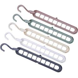 Multi-Port Support Circle Clothes Hanger Hangers Storage RackClothes Hanger Clothes Drying Racks Multifunction Plastic Scarf White