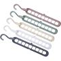 Multi-Port Support Circle Clothes Hanger Hangers Storage RackClothes Hanger Clothes Drying Racks Multifunction Plastic Scarf White