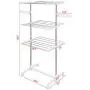 Ollieroo Premium Stainless Steel Drying Rack Fold-able Rolling 6-Wheels Clothes Laundry Dryer Hanger Compact Storage Ollieroo Premium Stainless Steel Drying Rack Fold-able Rolling 6-Wheels Clothes Laundry Dryer Hanger Compact Storage