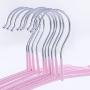 10Pcs/Set 3018Cm Candy Colored Children Clothes Hanger Drying Rack Anti Skid Durable Coat Storage Hangers,Pink