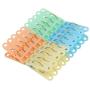 Mokylor 20Pcs Convenient Plastic Laundry Clothes Pins Hangers Spring Clamp Clips Sock Clips