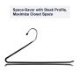 "SPECIAL" -- ELIO Premium 20 Pack Slack Pant Hangers Trousers Jean Hangers, Heavy Duty, Anti-Rust Open Ended Pants Easy Slide Pants Organizers, Non-Slip Chrome and Black Friction "SPECIAL" -- ELIO Premium 20 Pack Slack Pant Hangers Trousers Jean Hangers, Heavy Duty, Anti-Rust Open Ended Pants Easy Slide Pants Organizers, Non-Slip Chrome and Black Friction