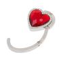 Foldable Purse Handbag Hanger Hook Holder Heart Shape Red