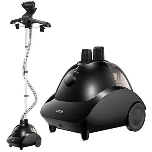 AICOK Professional Heavy Duty Hanging Clothes Steamer, 1500W Full Size Garment Steamer for Clothes, 1.6L(56.3OZ) 70min Continuous Steam, Fabric Brush/Splint/2 Hangers, 4-Level Height Adjustment, Black AICOK Professional Heavy Duty Hanging Clothes Steamer, 1500W Full Size Garment Steamer for Clothes, 1.6L(56.3OZ) 70min Continuous Steam, Fabric Brush/Splint/2 Hangers, 4-Level Height Adjustment, Black