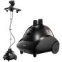 AICOK Professional Heavy Duty Hanging Clothes Steamer, 1500W Full Size Garment Steamer for Clothes, 1.6L(56.3OZ) 70min Continuous Steam, Fabric Brush/Splint/2 Hangers, 4-Level Height Adjustment, Black