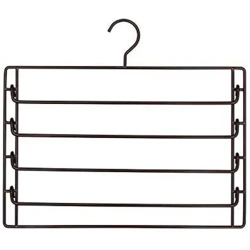 HANXIAODONG Clothes Hangers for Skirt Suit Coat Pack of 2 Detachable Clothes Pants Hangers 5 Layers Aluminum Alloy Pant Slack Hangers Closet Storage Organizer for Pants Jeans Scarf Towel Hanging
