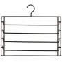 HANXIAODONG Clothes Hangers for Skirt Suit Coat Pack of 2 Detachable Clothes Pants Hangers 5 Layers Aluminum Alloy Pant Slack Hangers Closet Storage Organizer for Pants Jeans Scarf Towel Hanging
