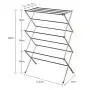 Clothes Drying Rack - Folding Laundry Dryer Hanger Compact Storage Indoor Outdoor - Stainless Steel Clothes Rack Heavy Duty Cloth Drying Stand