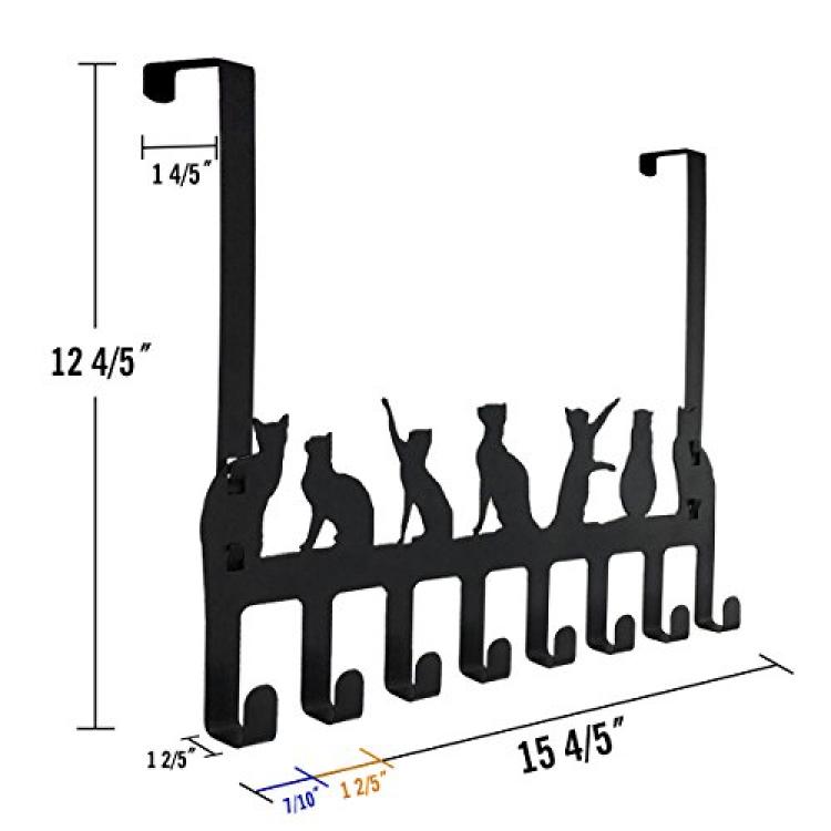 Over the Door Hook Hanger CATS Heavy Duty Organizer Rack for Towel