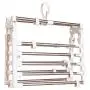 HJYPYJ Magic Hanger,Rotatable Multifunction Magical Hangers,Card Buckle Design Non-Slip Trouser Hangers,Space-Saving Organizer Hangers, Strong Bearing Capacity/White / 37.9x37cm HJYPYJ Magic Hanger,Rotatable Multifunction Magical Hangers,Card Buckle Design Non-Slip Trouser Hangers,Space-Saving Organizer Hangers, Strong Bearing Capacity/White / 37.9x37cm