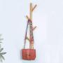JIAYING Tree Wall Hanging Coat Rack， Clothes Hanger ，Clothes Racks with 4 Hooks for Living Room, Bedroom, Study, Bathroom,Ktchen，Living Room (Material : Beech Wood)