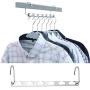 5pcs Metal Iron Hanger Clothes Hanger Metal Multifunctional Hangers with Hook Useful Kitchen/Home Supplies