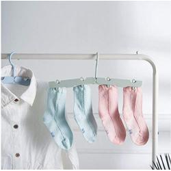 10pcs Random Color Travel Hanger Portable Folding Hanger Lightweight Non-Slip Clothes Hanger with Clip Clothing Support