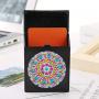 Plastic Business Card Holder with Diamond Painting Cover, Whitelotous DIY Diamond Business Name Card ID Card Bus Card Case Boxes for Men & Women (Firework)