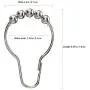 Curtain Hooks Rings, Rust-Resistant Metal Glide Shower Hooks for Bathroom Shower Rods Curtains-Set of 12-Nickel (Nickel) Curtain Hooks Rings, Rust-Resistant Metal Glide Shower Hooks for Bathroom Shower Rods Curtains-Set of 12-Nickel (Nickel)