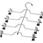 5pcs 4 Layers Stainless Steel Multifunctional Clothes Hangers Pants Storage Hangers Cloth Rack Multilayer Home Storage Cloth Hanger