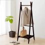 JING-ma Simple Modern Floor Solid Wood Coat Rack, Hanger Wall Hanging Bedroom Hanger Clothes Rack Wooden Floor Stand