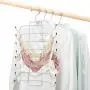 HOUSE DAY Tank Tops Hanger 4 Pack Bra Organizer Tank Top Closet Organizer Hangers Metal Folding Space Saving Hanger for Tank Top, Cami, Bras, Bathing Suits, Belts, Ties,Dress