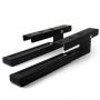 Microwave Bracket Wall Mount, Foldable Kitchen Stretch Oven Stand Shelf Rack Load 100 lb, Black