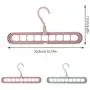 Magic Clothes Hanger, Multifunctional Hanger Saves Space, 360 Degree Rotating Collapsible Plastic Non Slip Hanger Organizer, Rotate Anti-Skid Folding Hangers with 9 Slots