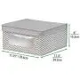 mDesign Soft Stackable Fabric Closet Storage Organizer Holder Boxes - Clear Window, Attached Lid, for Child/Kids Room, Nursery - Chevron Zig-Zag Print - Small, 4 Pack - Taupe/Natural mDesign Soft Stackable Fabric Closet Storage Organizer Holder Boxes - Clear Window, Attached Lid, for Child/Kids Room, Nursery - Chevron Zig-Zag Print - Small, 4 Pack - Taupe/Natural