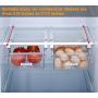 HapiLeap Fridge Drawer Organizer, Unique Design Pull Out Bins, Fridge Shelf Holder Storage Box, Small Size, Fit for Fridge Shelf Under 0.6"
