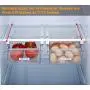 HapiLeap Fridge Drawer Organizer, Unique Design Pull Out Bins, Fridge Shelf Holder Storage Box, Small Size, Fit for Fridge Shelf Under 0.6"